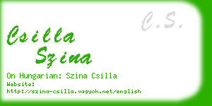 csilla szina business card